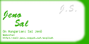 jeno sal business card